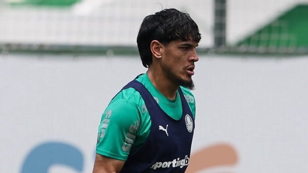 Gustavo Gomez durante treino pelo Palmeiras - Foto: Reprodução/César Grecco (Palmeiras)
